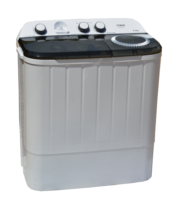 Washing Machine Semi Automatic Top Load Twin Tub 6kg White Grey Mwstt2206 Tradios
